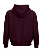 Maroon plain solid regular hoodie made from premium cotton fleece, 320 GSM, bio-washed and pre-shrunk for softness.
