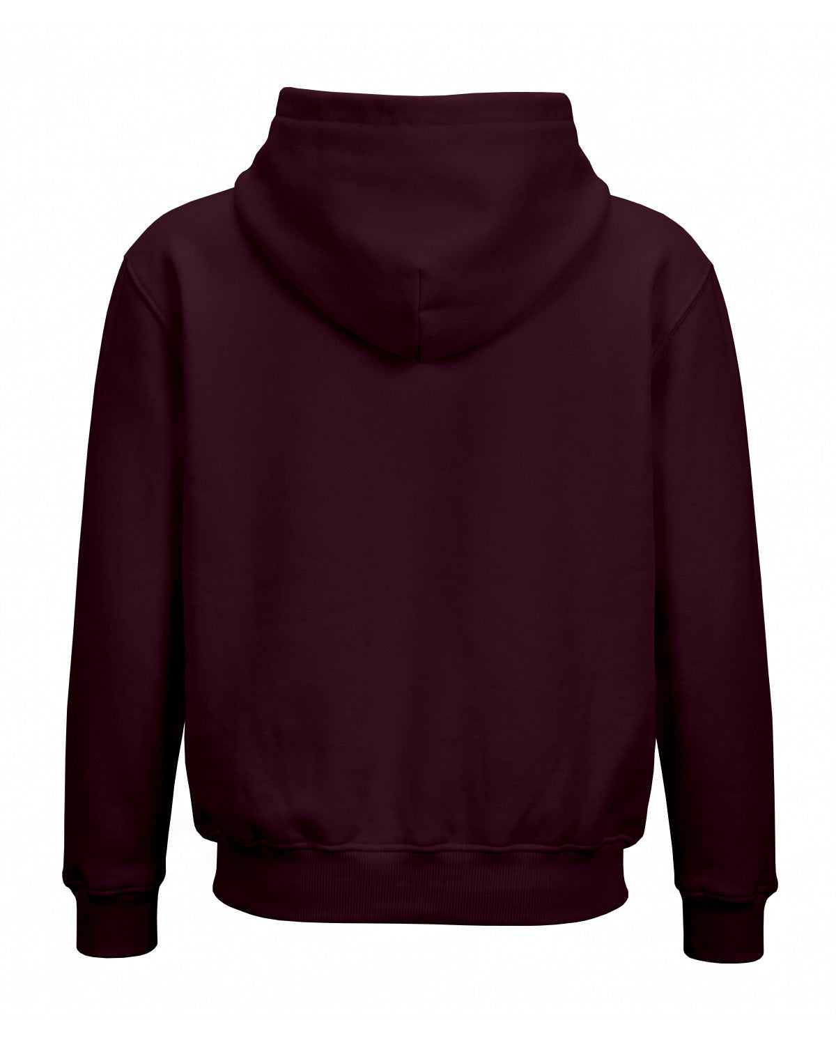 Maroon plain solid regular hoodie made from premium cotton fleece, 320 GSM, bio-washed and pre-shrunk for softness.