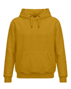 Mustard Yellow plain solid regular hoodie made from premium cotton fleece, 320 GSM, bio-washed and pre-shrunk for softness and durability.
