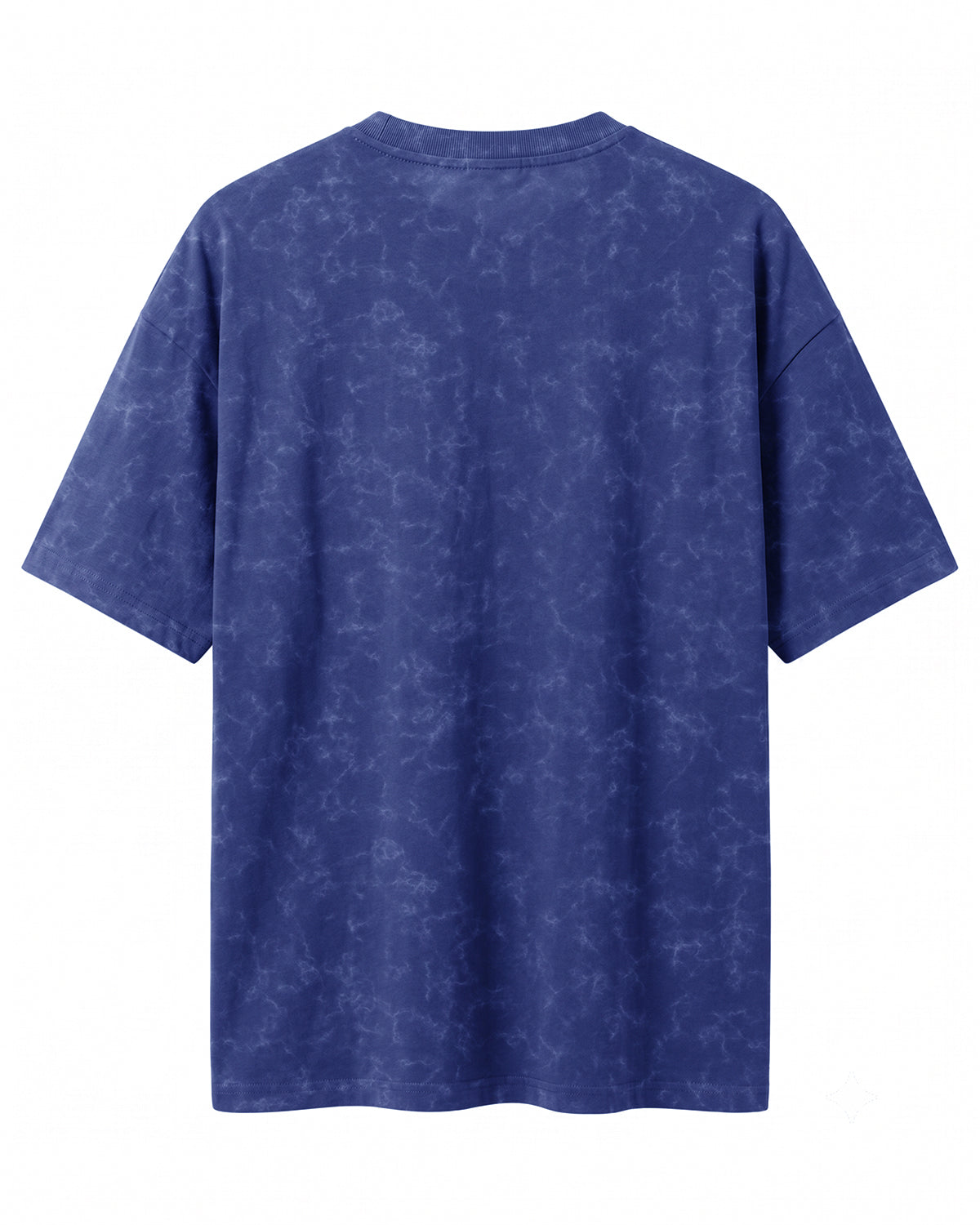Navy Blue oversized plain half sleeve round neck t-shirt made from premium cotton 220 GSM red label yarn, acid washed for a rugged finish.