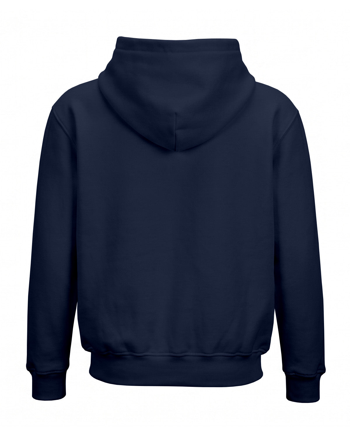 Navy Blue plain solid regular hoodie made from premium cotton fleece, 320 GSM, bio-washed and pre-shrunk for warmth and durability.