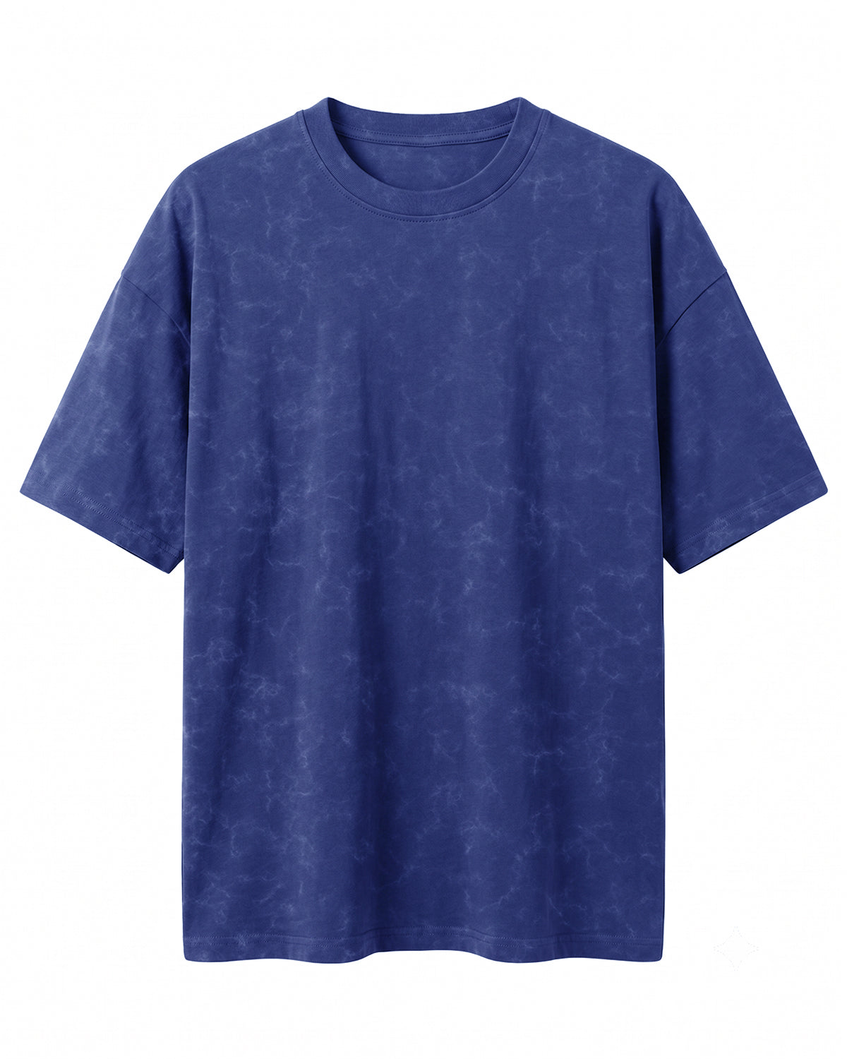 Navy Blue oversized plain half sleeve round neck t-shirt made from premium cotton 220 GSM red label yarn, acid washed for a rugged finish.
