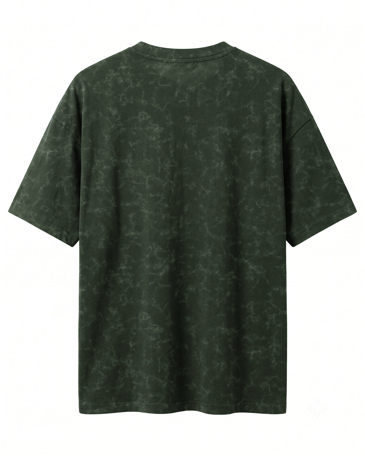 Olive Green oversized acid washed plain half sleeve round neck t-shirt made from premium cotton 220 GSM red label yarn, biowashed for softness.