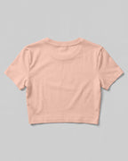 Peach plain cap sleeve crop top made from premium cotton, 180 GSM red label yarn, biowashed for softness and durability.
