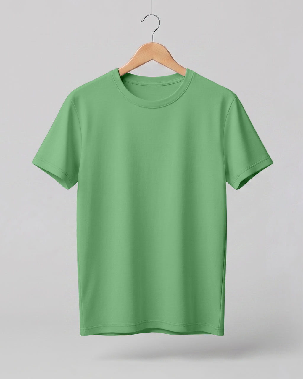 Pista plain half sleeve round neck t-shirt made from premium cotton, 180 GSM red label yarn, biowashed for softness and durability.