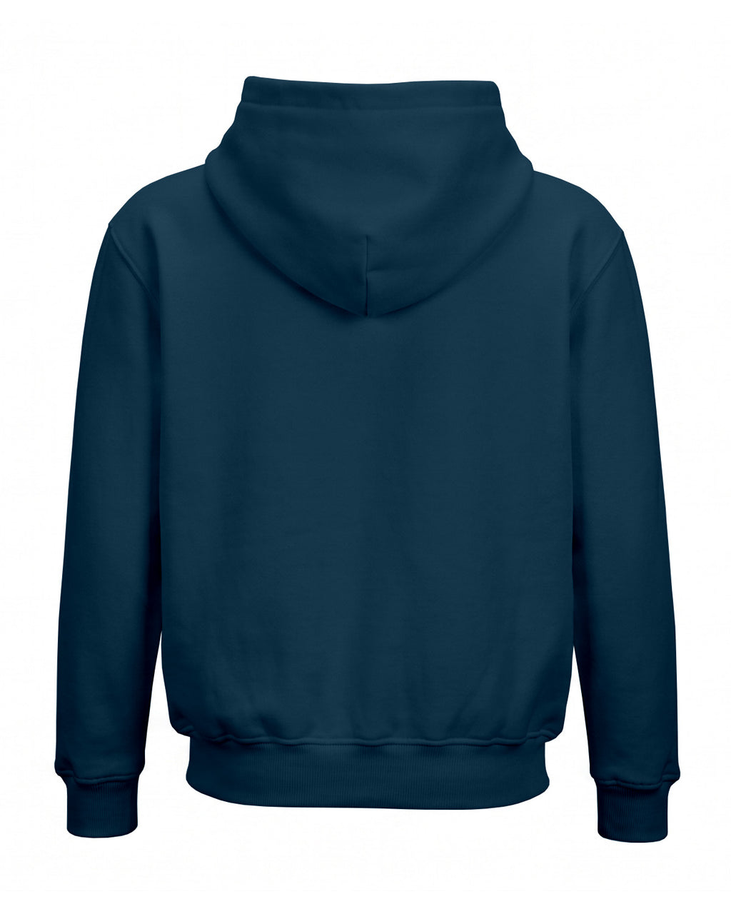 Petrol Blue plain solid regular hoodie made from premium cotton fleece fabric, 320 GSM, bio-washed and pre-shrunk for softness and durability.