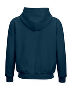 Petrol Blue plain solid regular hoodie made from premium cotton fleece fabric, 320 GSM, bio-washed and pre-shrunk for softness and durability.