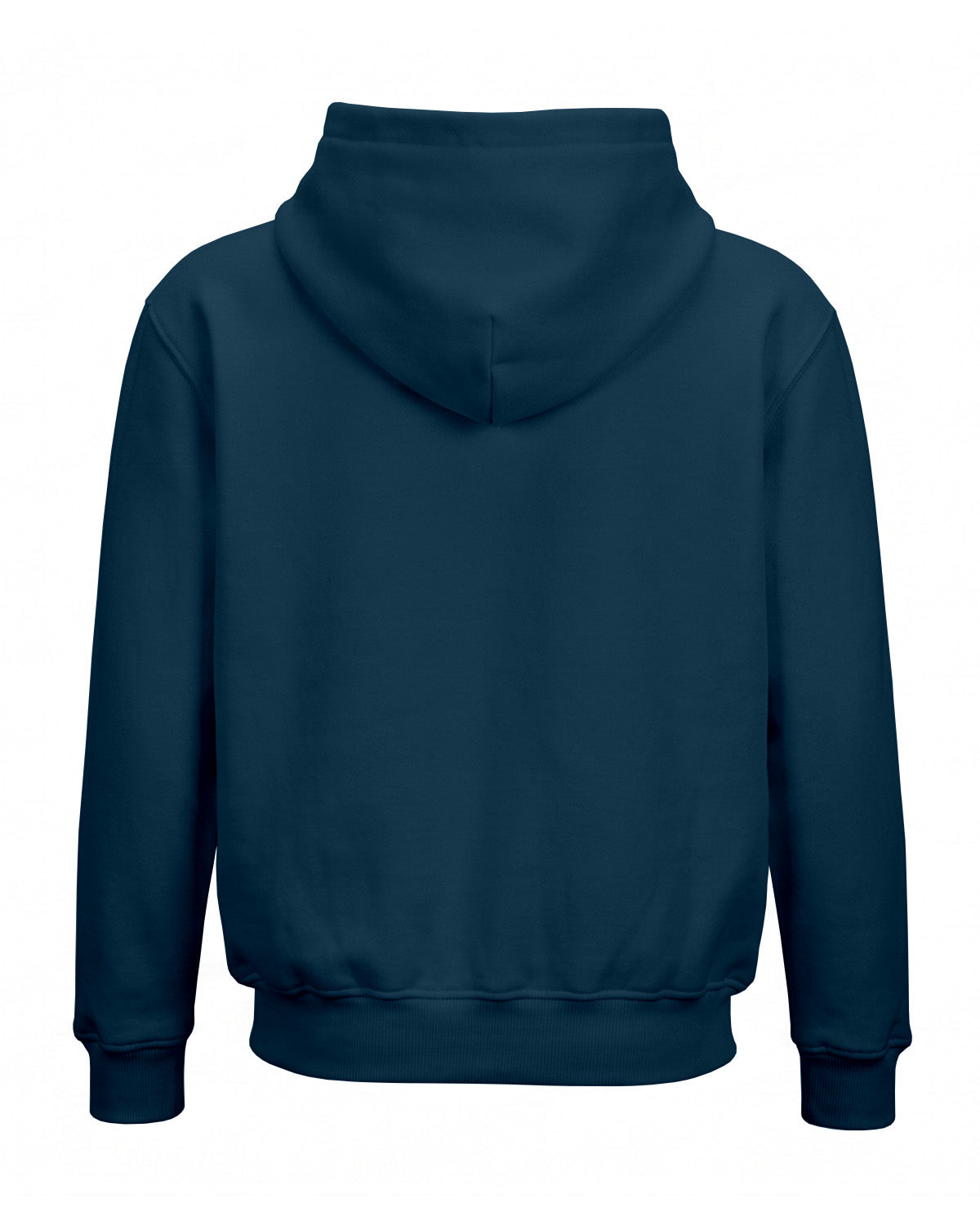 Petrol Blue plain solid regular hoodie made from premium cotton fleece fabric, 320 GSM, bio-washed and pre-shrunk for softness and durability.