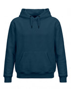 Petrol Blue plain solid regular hoodie made from premium cotton fleece fabric, 320 GSM, bio-washed and pre-shrunk for softness and durability.