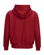 Red plain solid standard fit hoodie made from premium cotton 320 GSM fleece, biowashed and pre-shrunk for softness.