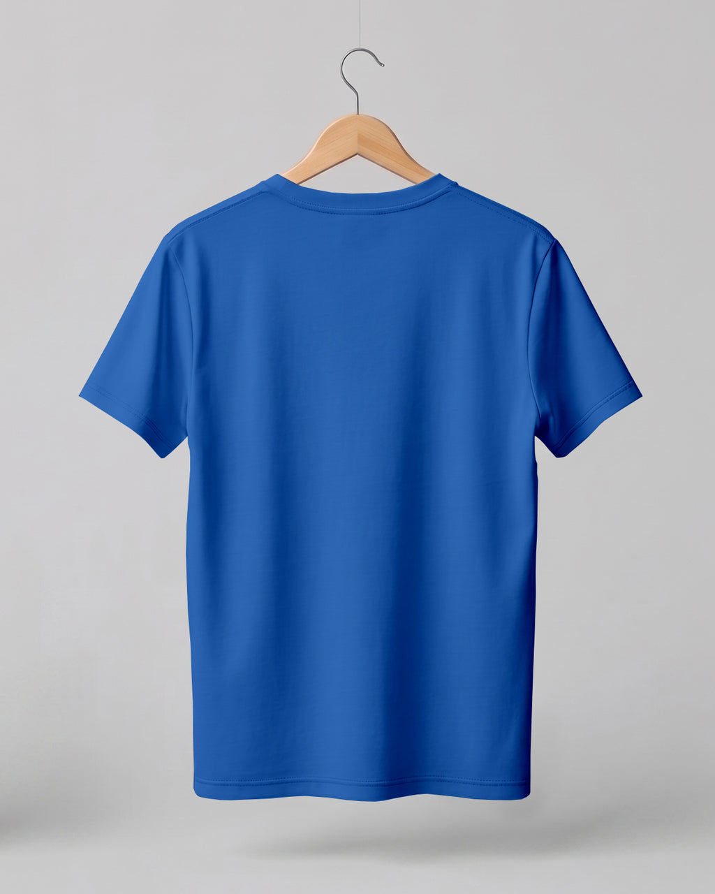 Royal Blue plain half sleeve round neck t-shirt made from premium cotton, 180 GSM red label yarn, biowashed for softness and durability.