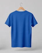 Royal Blue plain half sleeve round neck t-shirt made from premium cotton, 180 GSM red label yarn, biowashed for softness and durability.