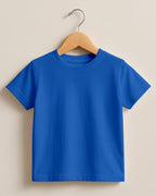 Royal Blue Plain Cotton Kids Half Sleeve T-Shirt