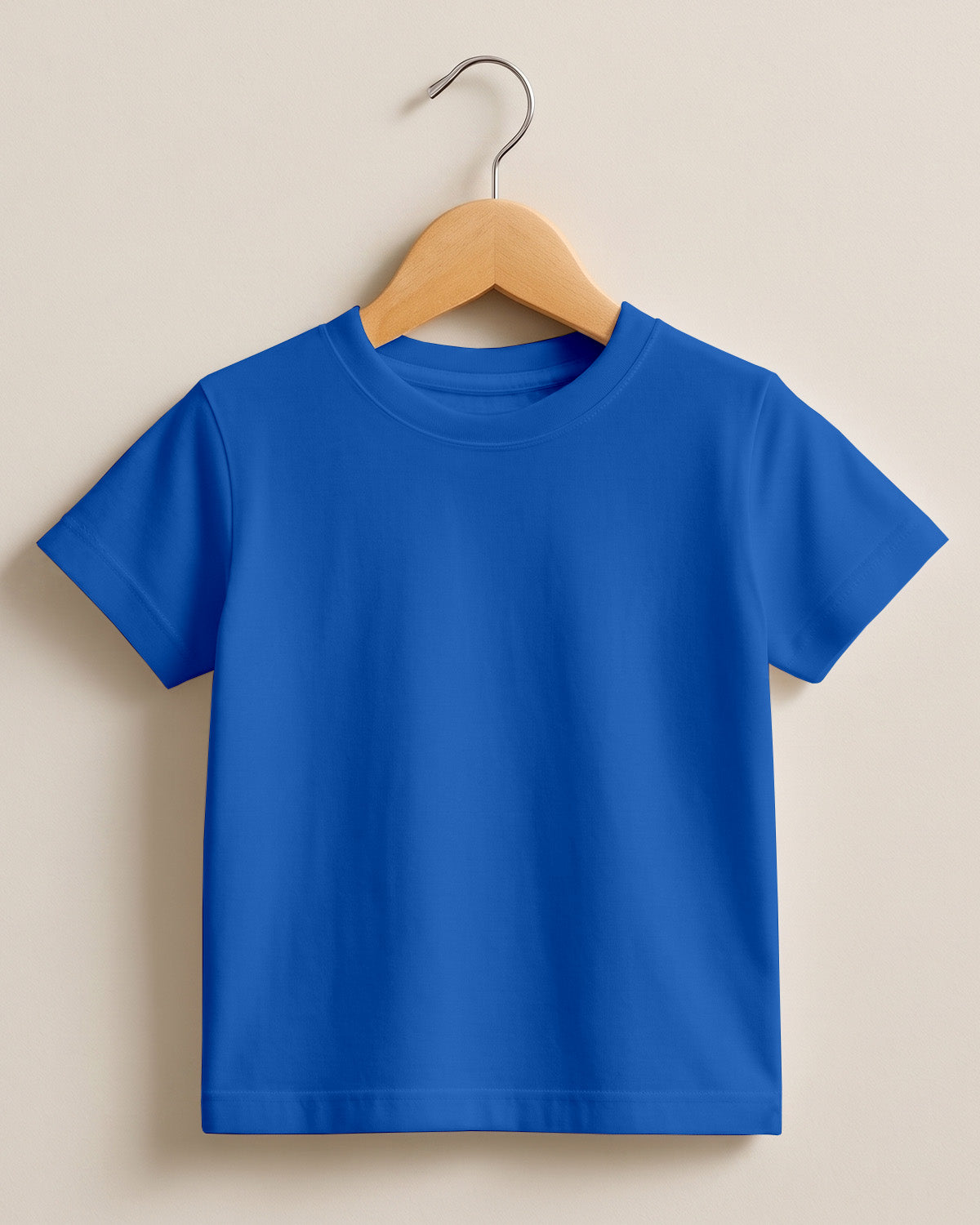 Royal Blue Plain Cotton Kids Half Sleeve T-Shirt