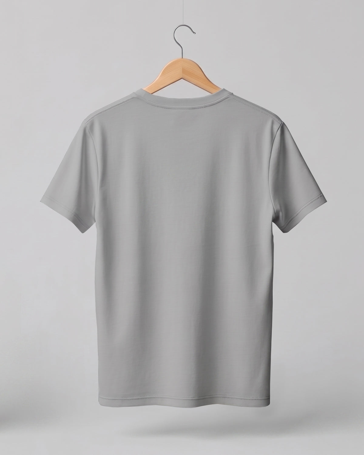 Slate Grey plain half sleeve round neck t-shirt made from premium cotton, 180 GSM red label yarn, biowashed for softness and durability.