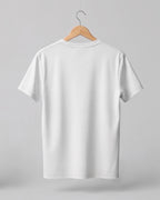 White plain half sleeve round neck t-shirt made from premium cotton, 180 GSM red label yarn, biowashed for softness and durability.